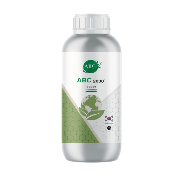 ABC 2030 fertilizer package shown in the English product catalog