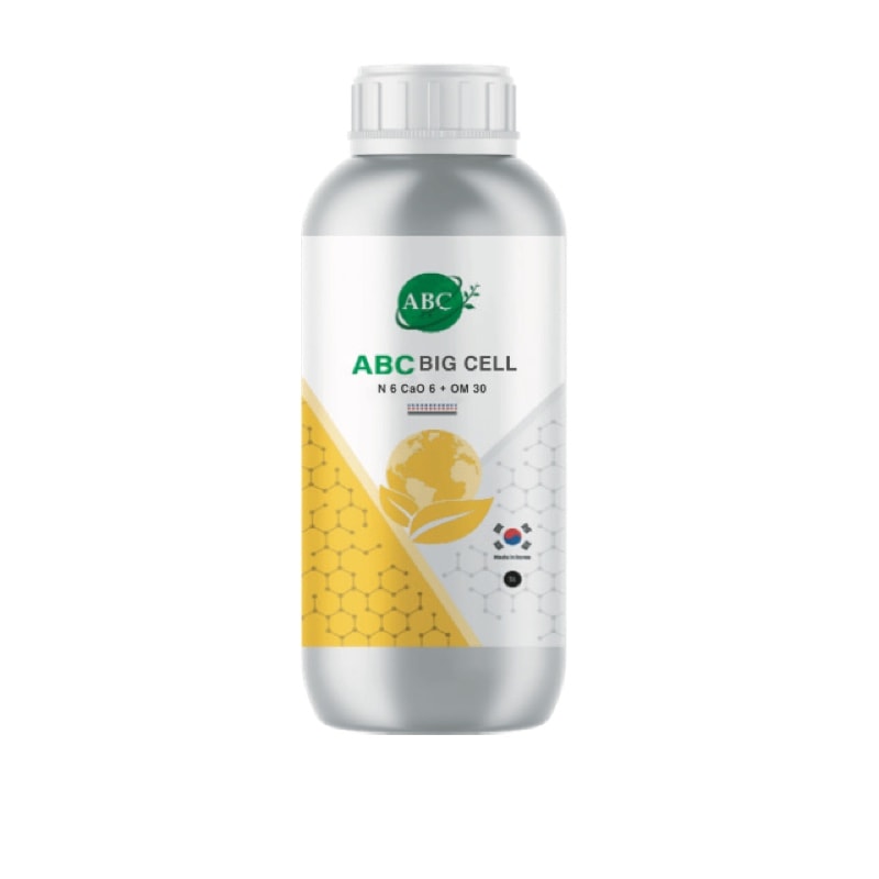 ABC BIG CELL fertilizer package shown in the English product catalog