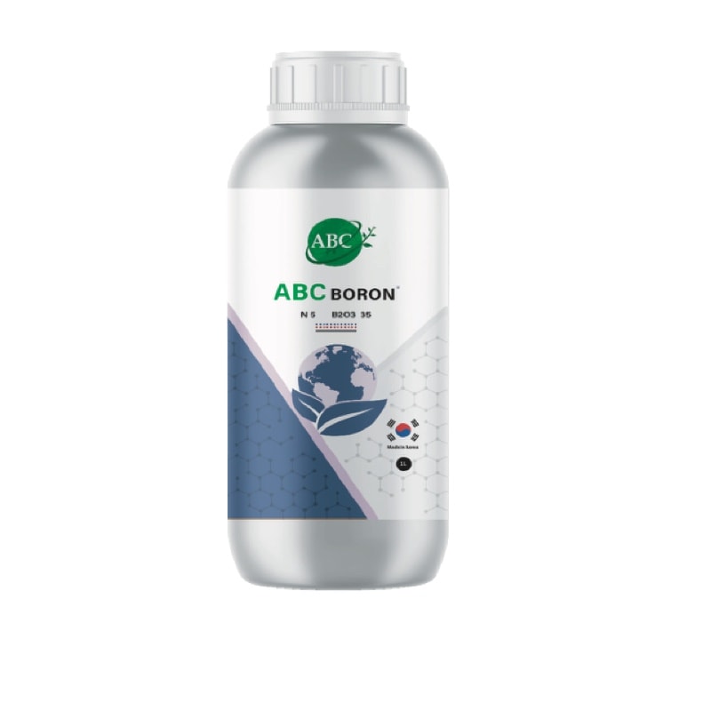 ABC Boron fertilizer package shown in the English product catalog