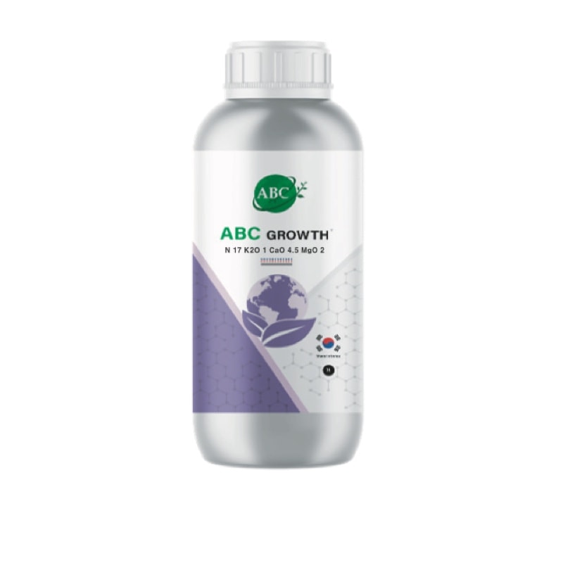 ABC Growth fertilizer package shown in the English product catalog
