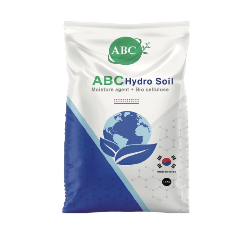 ABC Hydro Soil fertilizer package shown in the English product catalog