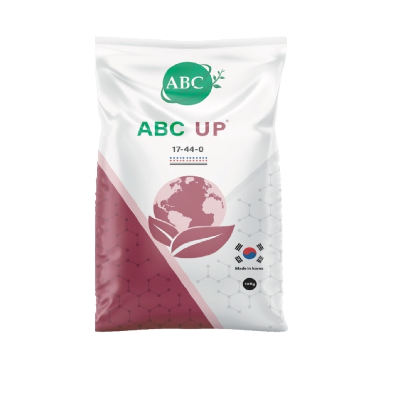 ABC UP fertilizer package shown in the English product catalog